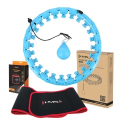 Set Cerc Hula Hoop cu Greutate HMS HHW01 si Centura Talie BR163 - Img 1