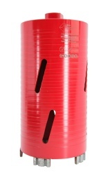 Carota diamantata Super PREMIUM ø102mm x 180mm x M16 pentru gaurire Beton armat, Zidarie, Granit - DXQZ.REDCORE.102 - Img 8