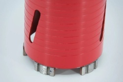 Carota diamantata Super PREMIUM ø89mm x 180mm x M16 pentru gaurire Beton armat, Zidarie, Granit - DXQZ.REDCORE.89 - Img 3