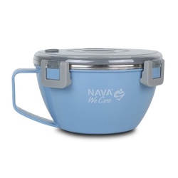 Caserola rotunda Nava We care 850 ml albastru - Img 1