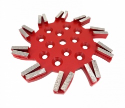 Disc stea cu segmenti diamantati pt. slefuire pardoseli - segment fin - Rosu - 250 mm - prindere 19mm - DXDY.8501.250.11.63 - Img 2