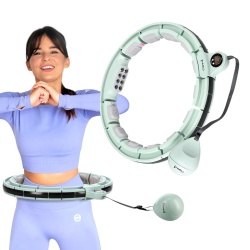 HHM13 HULA HOOP GREEN MAGNETIC WITH WEIGHT + COUNTER HMS - Img 2