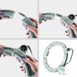 HHM13 HULA HOOP GREEN MAGNETIC WITH WEIGHT + COUNTER HMS - Img 12