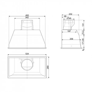 Hotă încorporabilă Universal, 52 cm, 691 m3/h, inox, Smeg KSEG5XSA