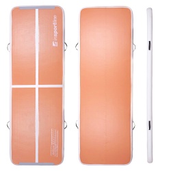 Saltea gimnastica gonflabila inSPORTline Airstunt 400 x 100 x 10 cm, Mocha Mousse - Img 2