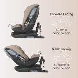 Scaun auto rotativ iSize Coccolle Velsa Taupe brown - Img 4