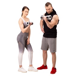 SET CHROMED DUMBBELLS CHD 2 x 1 - 8 KG (72 KG) + RACK STR36 HMS - Img 6
