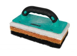 Set Dristi cu Burete / Tampon pentru curatare (1 maner, 3 baze), 250x120mm - BIHUI-CSPK4 - Img 1