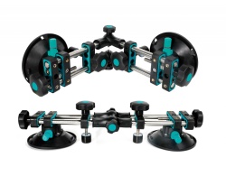 Sistem de fixare si ajustare multi-unghi, cu 2 ventuze cu vacuum, Ø150mm pt. placi ceramice - BIHUI-LFTFV6 - Img 1