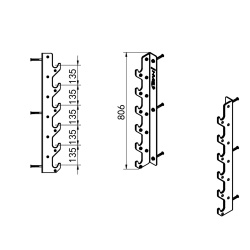 Suport bare olimpice pentru perete HMS STR46 - Img 6