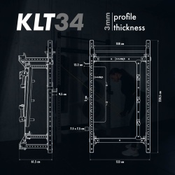 Aparat multifunctional POWER RACK HMS KLT34, Rosu - Img 7