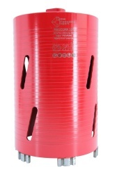 Carota diamantata Super PREMIUM ø127mm x 180mm x M16 pentru gaurire Beton armat, Zidarie, Granit - DXQZ.REDCORE.127 - Img 8
