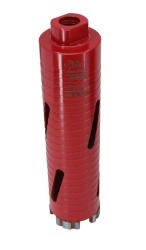 Carota diamantata Super PREMIUM ø52mm x 180mm x M16 pentru gaurire Beton armat, Zidarie, Granit - DXQZ.REDCORE.52 - Img 5