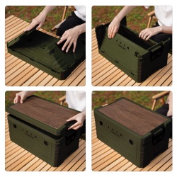 Cutie pliabila camping 2in1 HMS NCB4002, 50 l, Verde - Img 3