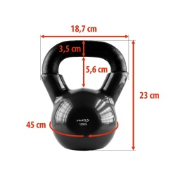 Gantera kettlebell HMS KNV 4 KG, Albastru - Img 3
