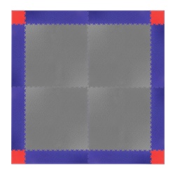 Piesa laterala covor de protectie puzzle inSPORTline Simple Albastru- 2 bucati - Img 8