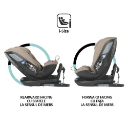 Scaun auto rotativ iSize Coccolle Velsa Taupe brown - Img 6