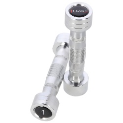 SET CHROMED DUMBBELLS CHD 2 x 1 - 8 KG (72 KG) + RACK STR36 HMS - Img 3