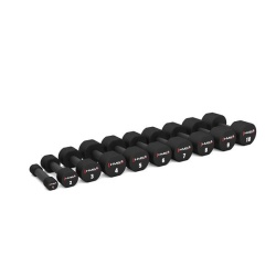 Set gantere poliuretan HMS HPT 2 x 1 - 10 KG (110 KG) + suport STR37 - Img 3