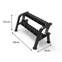 STR48 DOUBLE DUMBBELL RACK 6 PAIRS COMMERCIAL HMS - Img 4
