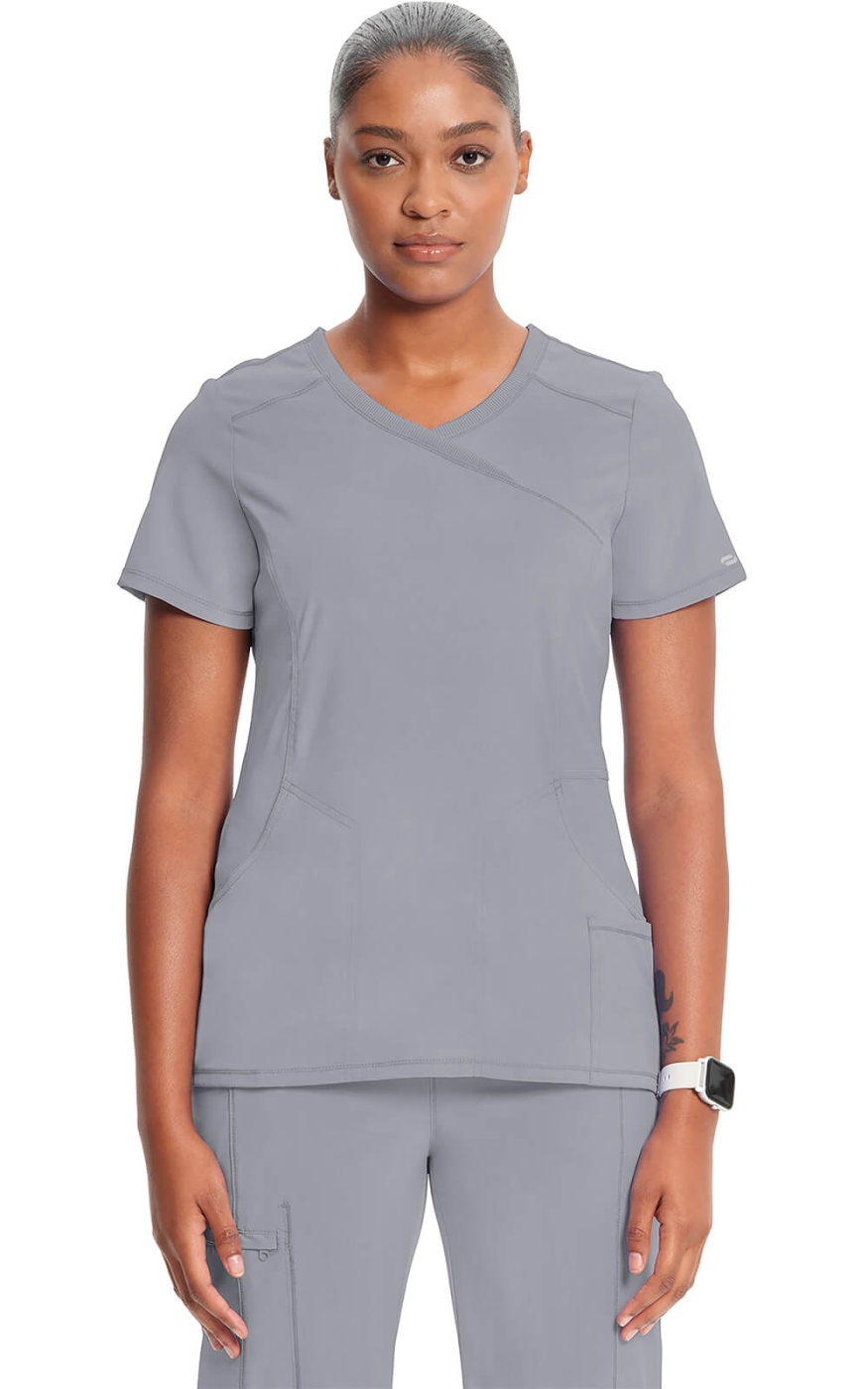Halat medical antimicrobian Cherokee PROTX2® Mock Wrap - Infinity | Gri
