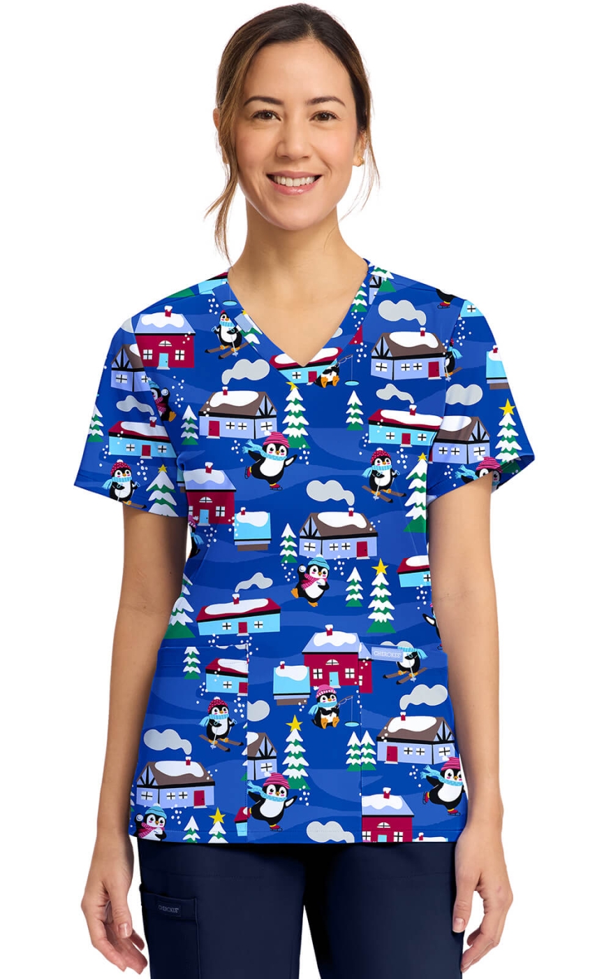 Halat Medical Cherokee - Prints Stretch | Penguins Playing