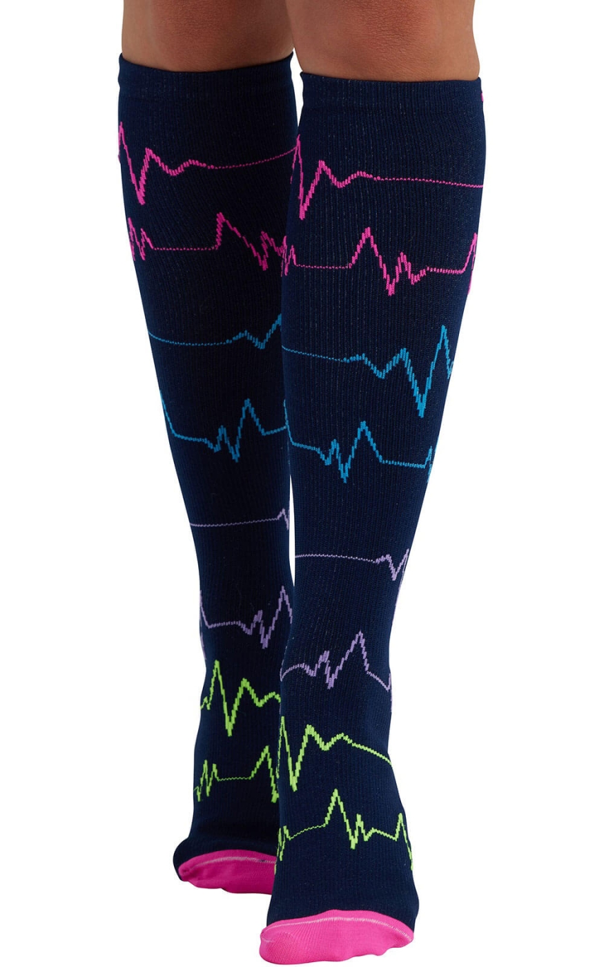 Ciorapi De Compresie 3/4 3D EKG ZigZag