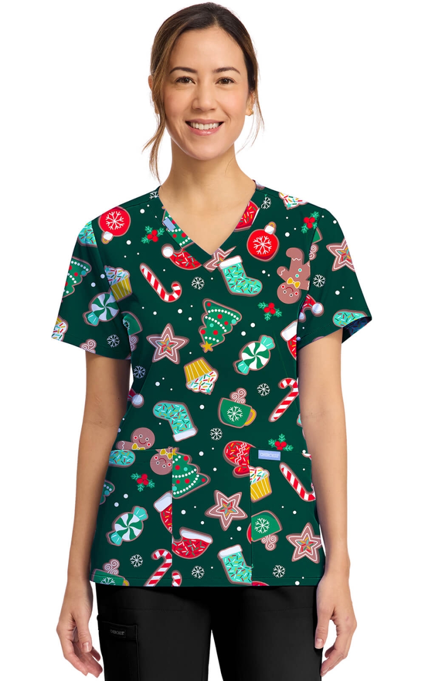 Halat Medical Cherokee - Prints Stretch | Waiting for Santa