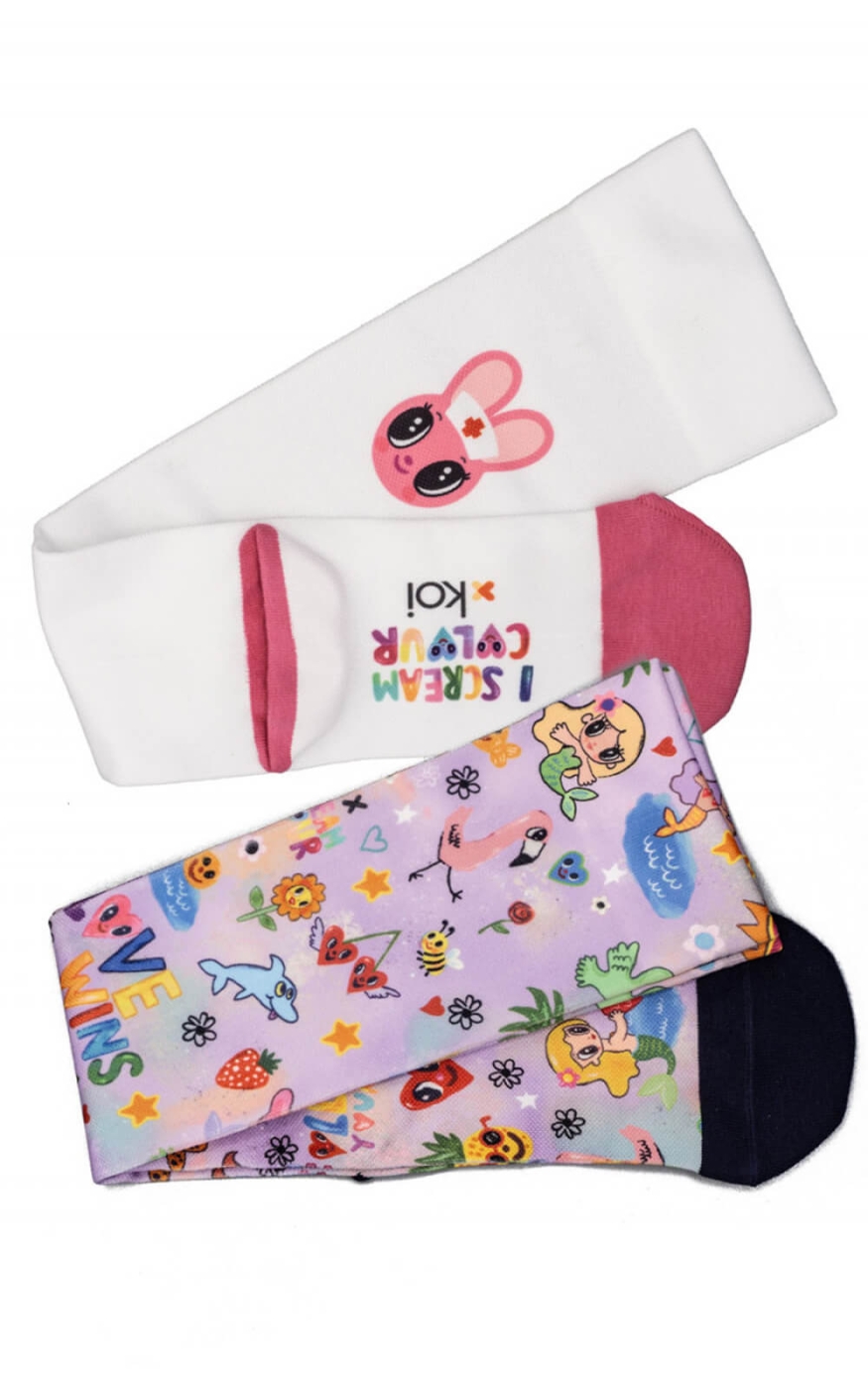 Set 2 perechi Ciorapi Compresivi koi Happiness | Liddle Bunny