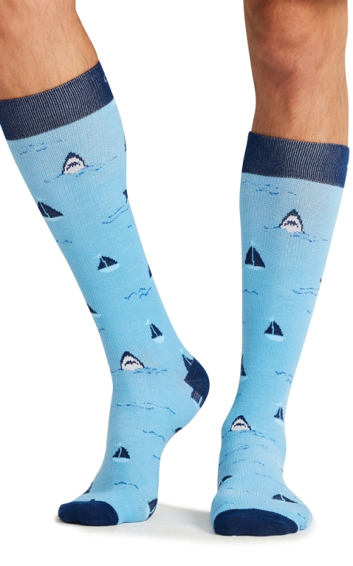 Ciorapi De Compresie Barbatesti 10-15 Mm/Hg 3/4 Socks In Sails and Sharks