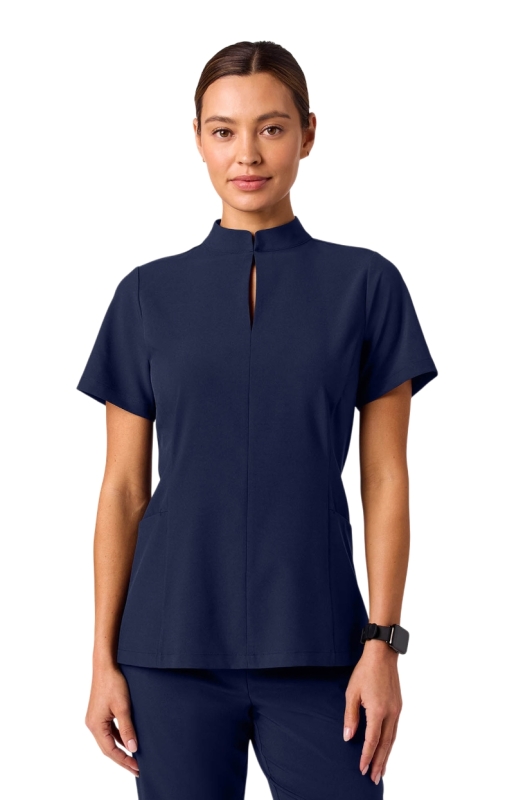 Bluză Medicală Jaanuu UltraLITE – Aria Fit&Flare | Midnight Navy