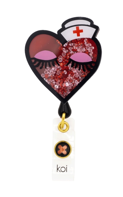 Suport Legitimație Retractabil Shaker - Koi Happiness | Nurse Heart