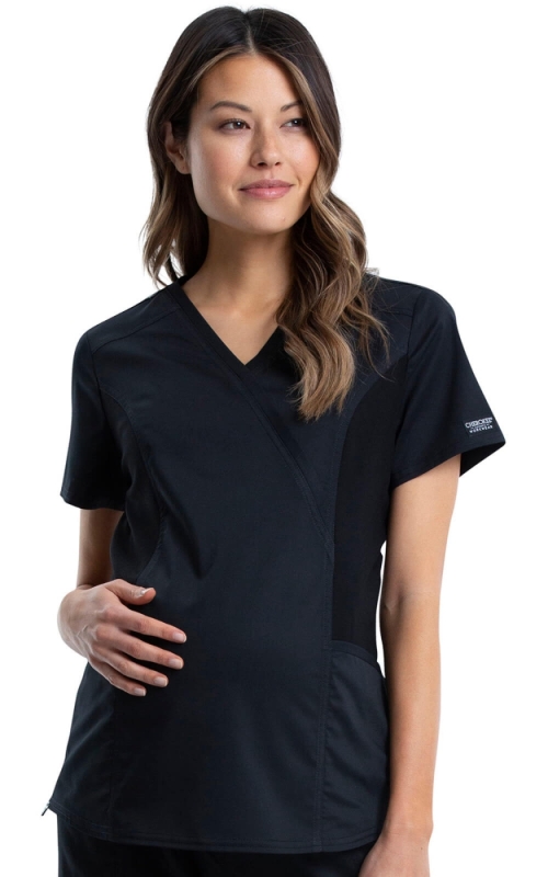 Halat Medical Cambrat pentru Femei Negru | Cherokee WorkWear