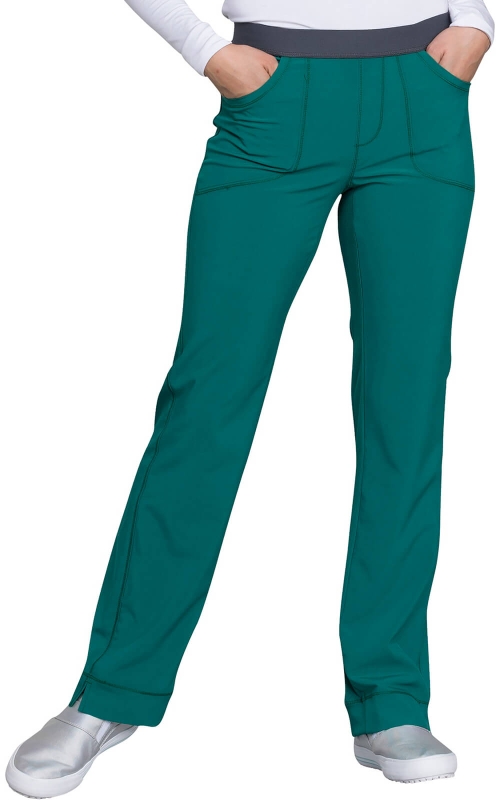 Pantaloni Medicali Antimicrobieni Cherokee PROTX2® Slim cu Talie Joasă - Infinity | Hunter Green