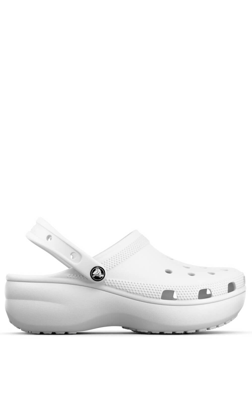 Saboți Crocs - Classic Platform Clog | White
