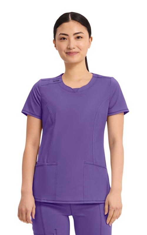 Halat Medical Antimicrobian Cherokee PROTX2® cu Decolteu Rotund - Infinity | Pretty n Purple