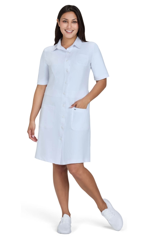 Rochie Medicală Koi Happiness - Isabella | White