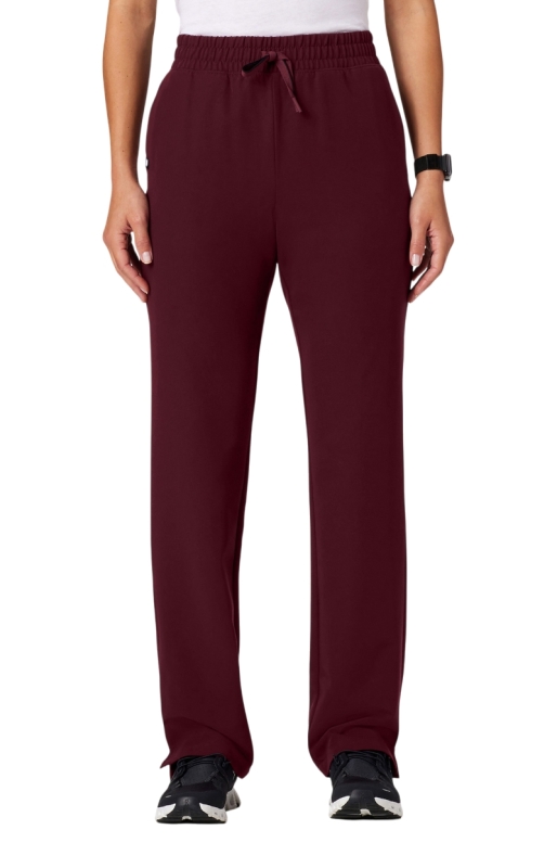 Pantaloni Medicali Jaanuu UltraLAST cu Talie Înaltă – Kerr | Burgundy