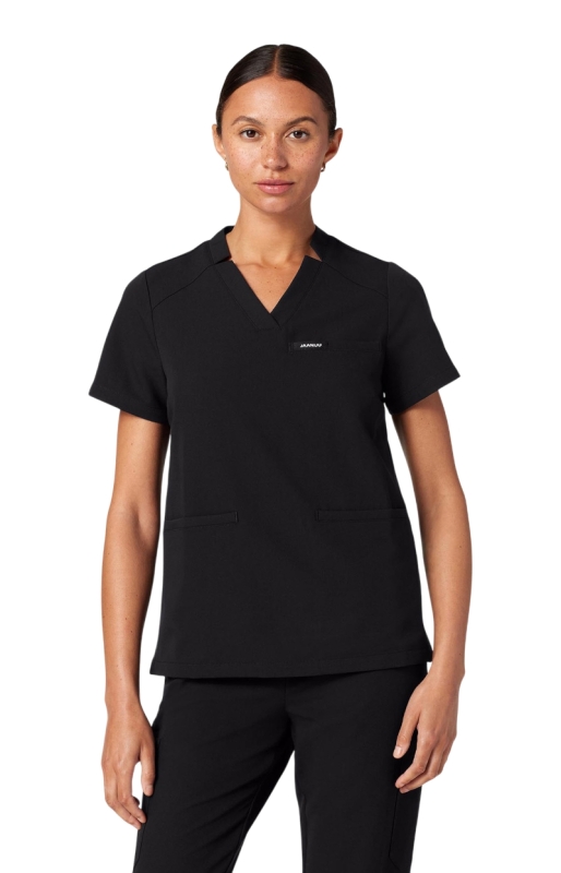 Bluză Medicală Jaanuu UltraLAST V-Neck – Helia | Black