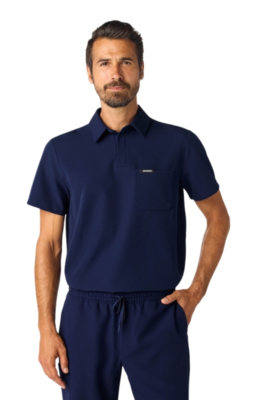 Halat Medical Jaanuu Polo UltraLAST cu Barieră Fluidă – Calderon | Midnight Navy