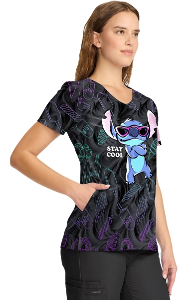 Bluză Medicală Cherokee - Disney Tooniforms | Stitch Too Cool - Img 4