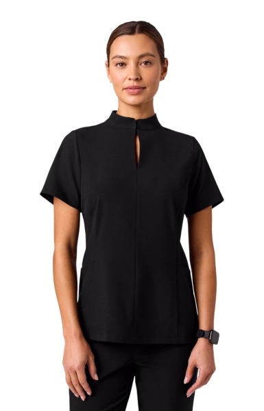Bluză Medicală Jaanuu UltraLITE – Aria Fit&Flare | Negru