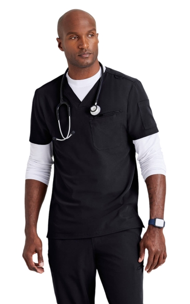 Bluză Medicală pentru Bărbați Unify by Barco | Negru - Img 1