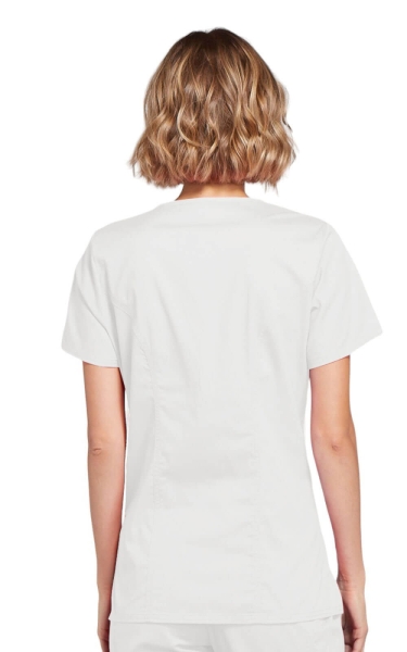 Halat Medical - Cherokee WorkWear - Mock Wrap Core Stretch | Alb - Img 2