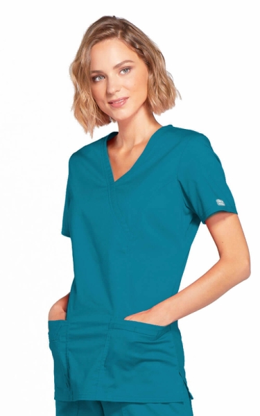 Halat Medical - Cherokee WorkWear - Mock Wrap Core Stretch | Carribbean - Img 3