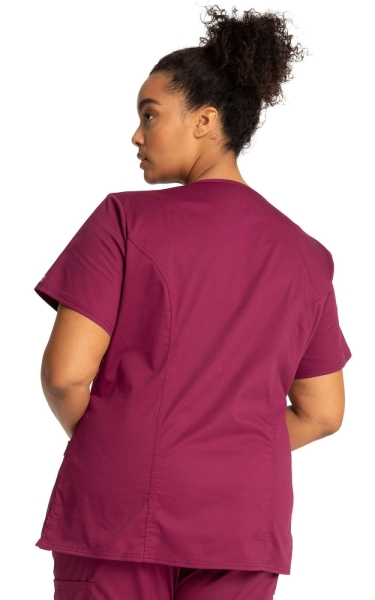 Halat Medical - Cherokee WorkWear - Mock Wrap Core Stretch | Wine - Img 2