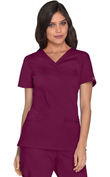 Halat Medical - Cherokee WorkWear - Mock Wrap Core Stretch | Wine