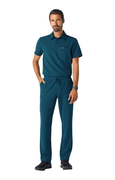 Halat Medical Jaanuu Polo UltraLAST cu Barieră Fluidă – Calderon | Caribbean Blue - Img 5