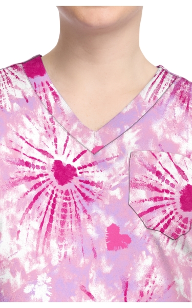 Halat Medical Med Couture - Mc Prints | Tie Dye Hearts - Img 3