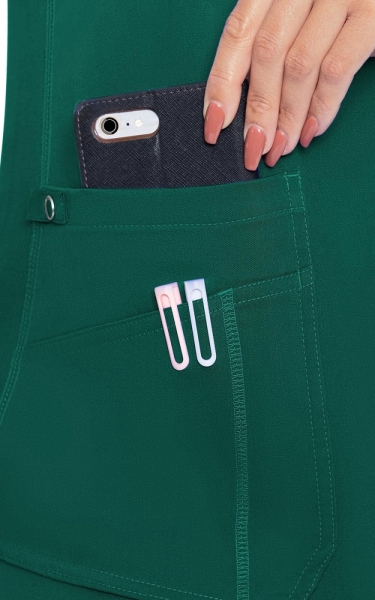 Halat Medical Shirttail Med Couture - Mc Touch | Hunter Green - Img 3